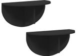 Vidaxl Mensola A Muro 2 Pezzi Nero 38 X 19 X 19 Cm Materiale A Base Di Legno