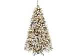 Albero Di Natale Artificiale Da 180 Cm Con Neve, Luci A Led