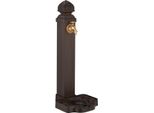 Fontana Antica Da Giardino Con Colonna, Rubinetto E Vasca, 77 Cm