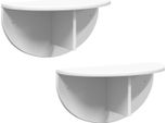 Vidaxl Scaffale A Muro A Parete 2 Pezzi Bianco 38 X 19 X 19 Cm Materiale A Base Di Legno