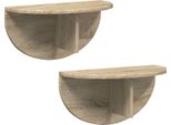 Vidaxl Mensola A Muro 2 Pezzi Rovere Sonoma 38 X 19 X 19 Cm Materiale A Base Di Legno