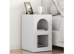 Vidaxl Comodino Bianco Lucido 29,5 X 35 X 50 Cm Materiale A Base Di Legno