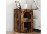 Vidaxl Comodino In Rovere Fumé 29,5 X 35 X 50 Cm Materiale A Base Di Legno