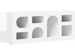 Syfax™ Mobile Tv Bianco Lucido 100 X 35 X 40 Cm Legno Multistrato