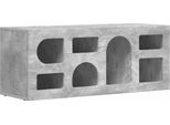 Mobile Tv Vidaxl Grigio Cemento 100 X 35 X 40 Cm Materiale In Legno