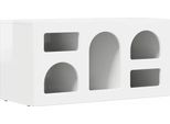 Syfax™ Mobile Tv Bianco Lucido 80 X 35 X 40 Cm Legno Multistrato