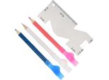 Matita Per Cucire, Righello Portatile In Metallo Per Cucire, Calibro Manuale, Matita Da Sarto, Righello Per Cucire, Accessorio Per Cucire, Matita Da Sarto Con Pennello, Accessorio Multifunzionale Per Macchina Da Cucire Per L'artigianato Del Cucito