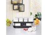 Rommelsbacher Yogurtiera Jg 40 8 Bicchieri (150 Ml Ciascuno) 40 Watt Nero/Acciaio Inox