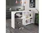 Vicco Tavolo Bar Alto Vega, 138 X 39 Cm, Bianco
