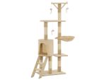 Vidaxl Tiragraffi Per Gatti Con Colonne In Sisal 138 Cm Beige