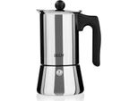 Beem Espressomaker Caffettiera Espresso 4 Tazze Caffettiera Da Fornello Macinacaffè Induzione Acciaio Inossidabile Caffettiera Espresso - Caffettiera Moka Caffè Barista Classica 200 Ml