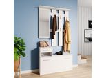 Vicco Armadio Da Ingresso Billy, 25 X 191 Cm, Bianco