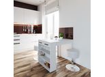 Vicco Tavolo Bar Con Sgabelli Repose, 67 X 100 Cm Con 2 Sgabelli, Bianco