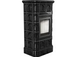 Inserto Camino In Acciaio Kratki Blanka 8 Kw Ø 160 Piastrella Nera