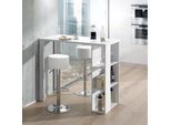 Vicco Tavolo Bar Con Sgabelli Noel, 120 X 60 Cm Con 2 Sgabelli Da Bar, Bianco
