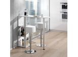 Vicco Set Di Tavoli Da Bar Vincent, 113 X 40 Cm Con 2 Sgabelli Da Bar, Bianco