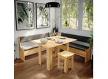 Vicco Gruppo Panca Ad Angolo Roman, 180 X 180 Cm Con Tavolo, Quercia Dorata/Antracite