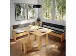 Vicco Gruppo Panca Ad Angolo Roman, 210 X 210 Cm Con Tavolo, Quercia Dorata/Antracite