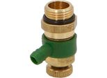 Js Entleerungsventil Mit O-Ring Dn10,3/8",Ms,Auslaufring: Gruen"