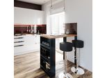 Vicco Tavolo Bar Con Sgabelli , 117 X 57 Cm Con 2 Sgabelli Da Bar, Rovere/Antracite