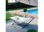 Ok-Living Amaca , 190 X 120 Cm Telaio In Metallo, Bianco