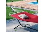 Ok-Living Amaca , 190 X 120 Cm Telaio In Metallo, Rosso