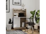 Vicco Scrivania Per Segretaria Alena, 85 X 27 Cm, Sonoma/Bianco