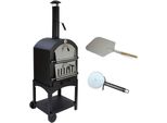 Bc-Elec - HPO01 Forno Per Pizza 157X50X64Cm Forno Per Pizza Con Carbone, Pietra Refrattaria E Termometro
