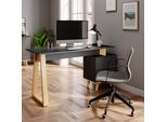 Vicco Scrivania Nautica, 138 X 60 Cm Con Cassetti, L, Antracite/Faggio