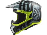 LS2 MX703 X-Force Barrier Carbon Motocross Helm, Schwarz/Blau, M (57/58)