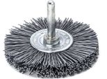 Spazzola Rotonda D.70Mm Albero 6Mm Setole Abrasive Sic K.320 12Mm 15000Min-¹ Lessmann