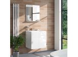 Vicco Specchio Bagno Izan, 60 X 62 Cm, Bianco Lucido