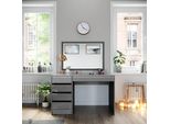Vicco Tavolo Da Toeletta Sherry, 120 Cm Senza Specchio, Grigio