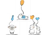 Pricaro Poster "Baby Boy"", A4, Set Di 3"