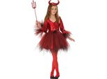 Bristol Novelty - Costume Halloween - Ragazze BN4430 (140) (Rosso)