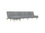 Vidaxl Divano Letto A L In Tessuto Grigio Chiaro 255X140X70 Cm
