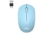 Port Connect Wireless Collection, Mouse Senza Fili, Dongle USB-A E USB-C, 2,4Ghz, 1600DPI, Azzurro