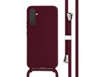 Samsung Galaxy A34 Sleeve - Silicone - Imoshion Custodia Morbida Con Cinturino/Copertura Posteriore - Rosso Scuro