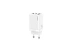 Usams ŁAd. Siec. Mt 2Xusb-C+Usb Gan 65Wt33 Pd (Solo Testa) Ricarica Rapida BiałY/Bianco Cc110Tc02 (Us-Cc110)