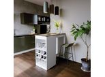 Vicco Tavolo Bar Alto Ross, 115 X 50 Cm, Antracite/Bianco
