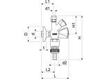 Valvola Angolare Combinata Js, Non Autosigillante Rb,Sv,3-Kt.Gr,1/2",Pol.Cromo,Dvgw"