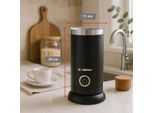 Alpina Montalatte Elettrico 300Ml - Montalatte 450W - Montalatte Freddo E Caldo Fino A 65°C - Con Rivestimento Antiaderente - Nero