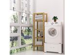Jopassy Base Per Lavatrice, Stabile Base Per Lavatrice Con Cassetto, Base Per Lavatrice In Acciaio Fino A 150 Kg Bianco