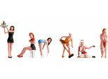 Set Di Figure Noch H0 "Sexy Ladies"", Miniature Dipinte A Mano, Scala H0 1:87 Perfette Per Il Modellismo E I Progetti Creativi"