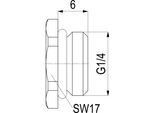 Js Entleerungsstopfen Mit O-Ring Dn8,1/4",Messing"