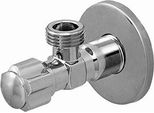 Valvola A Squadra 1/2" X 1/2"" (DN15 X DN15) Cromata Con Rosetta Valvola A Squadra DD130"