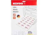 Etichette In Film Kores 105 X 74 Mm Trasparenti 80 Etichette Su 10 Fogli