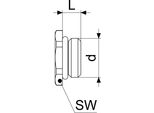 Js Entleerungsstopfen Mit O-Ring Dn10,3/8",Messing"