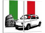 Piastre Copri Fornelli 2 Pezzi 30X52 Vetro Copri Piano Cottura In Ceramica, Bandiera Auto