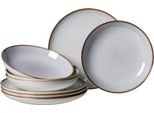Ritzenhoff & Breker 420159 Servizio Da Tavola Portofino - 8 Pezzi, Gres, Grigio
